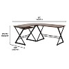 BlackArc L-Shaped Gaming Desk Teakwood Finish Laminate Top-Black Powder Coated Frame-Pull Out Keyboard-87" Overall Diagonal Width - 4 of 4