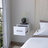 NicBex Modern Wall-Mounted Nightstand with 1 Drawer Bedside Table End Table with Metal Handle for Living Room, Bedroom - 2 of 4