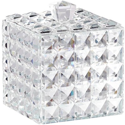 Studio 55D Katrina 5 1/4" High Faceted Clear Glass Crystal Jewelry Box