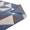 Modway Kahula Geometric Triangle Mosaic 8x10 Area Rug - Blue, White and Gray,  100% Polyester Microfiber ,  Tight Low Pile Weave - 4 of 4