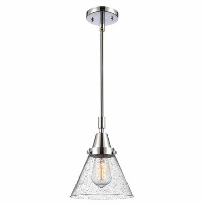 Cone - 1 Light Stem Hung Mini Pendant In Industrial Style-11.13 Inches Tall and 8 Inches Wide