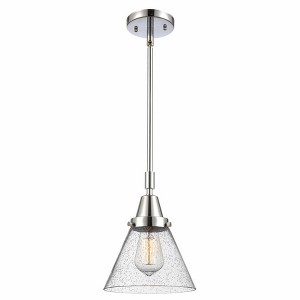 Cone - 1 Light Stem Hung Mini Pendant In Industrial Style-11.13 Inches Tall and 8 Inches Wide - 1 of 1