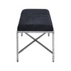 Meridian Furniture,Valley Chenille Fabric Bench - 4 of 4