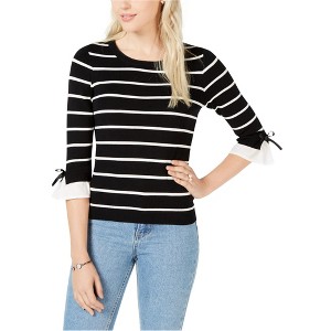 maison Jules Womens Bow-Trim Pullover Sweater - 1 of 1