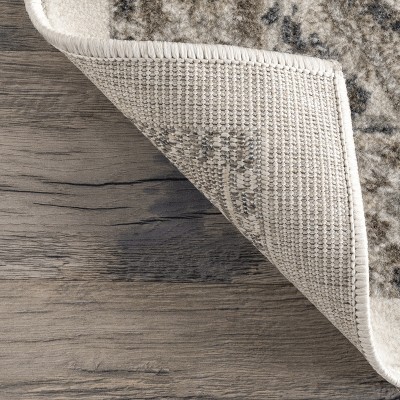 Becca Easy-Care Beige Synthetic 4' x 6' Rectangular Area Rug