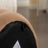 GlasFlength Ottomans and Benches Plush Velvet Footrest Ottoman with Wooden Base Simple Elegant Design for Modern Living, Beige, 17.1"*17.1"*18.9" - 3 of 4