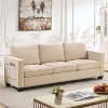GustoWave 89" 3-Seat Sofa for Living Room, Modern Comfy Sofa with Removable Cover, Wide Armrest, Chenille Fabric Couches - 3 of 4