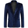 COOFANDY Men's Velvet Blazer Notched Lapel Velour Suit Jacket One Button Tuxedo Jackets for Wedding Prom Party Dinner - 4 of 4