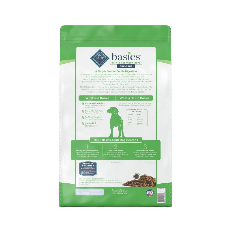 Blue Buffalo Basics Limited Ingredient Diet Grain Free Lamb & Potato Recipe Adult Dry Dog Food, 4 of 12