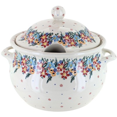 Blue Rose Polish Pottery 347 Vena Large Soup Tureen