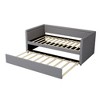 Modern Style Twin Size Upholstered Daybed with Trundle for Guest Room, Small Bedroom, Study Room - 2 of 3