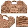 happimess Scalloped 21.5" Southwestern Cottage Hand-Woven Rattan Tray with Handles - 4 of 4