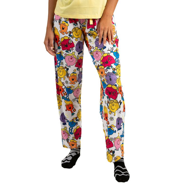 Little Miss Adult Juniors Sleepwear Set with Short Sleeve Tee and Sleep Pants, 3 of 6