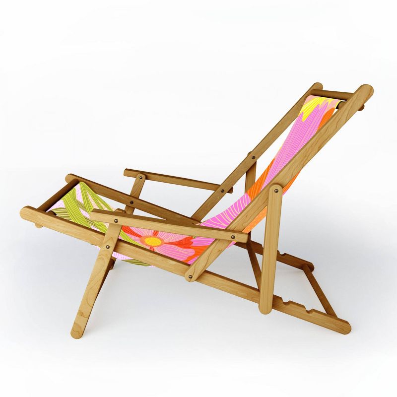 Sewzinski Modern Botanicals III Sling Chair - Pink - Deny Designs, 3 of 4