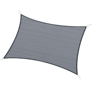 Aghana Digitals Gray Outdoor Sun Shade Sail Canopy with High-Density Polyethylene Fabric, D-Rings & - 1 of 4