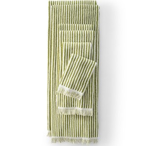 Lands' End Cotton Yarn-dyed Stripe 6-Piece Bath Towel Set - 1 of 3