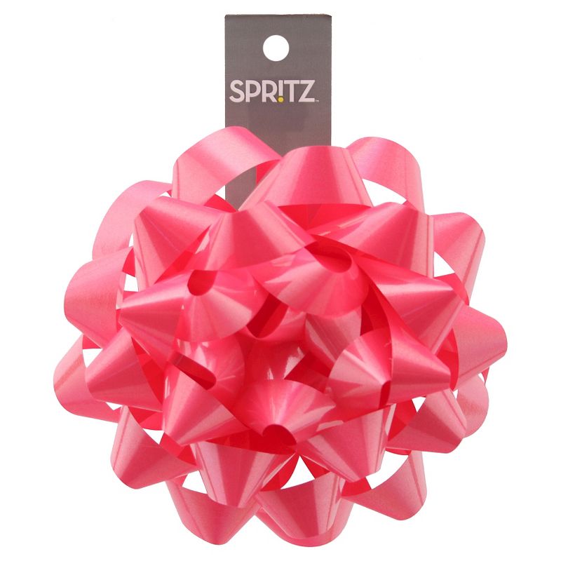 Jumbo Glossy Gift Bow Pink - Spritz&#8482;, 1 of 2