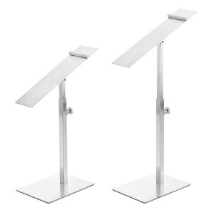Unique Bargains Adjustable Height Metal Stainless Steel Shoe Display Stand 2 Pcs - 1 of 4