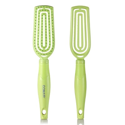 Conair Scalp Care Flexi Head Slim Detangling Hair Brush - All Hair - Light Green