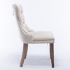 GDFStudio Haley Contemporary Velvet Tufted Upholstered Dining Chair with Nailhead Trim (Set of 2) - 4 of 4