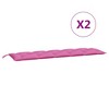 vidaXL Garden Bench Cushions 2 pcs Pink Oxford Fabric - 2 of 4