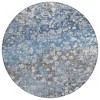 HomeRoots 8' Blue And Gray Round Abstract Washable Indoor Outdoor Area Rug - 4 of 4