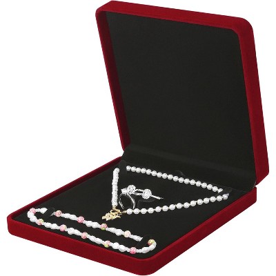 Velvet Jewelry Set Box, Velvet Gift Box for Bracelet Necklace Earring Ring