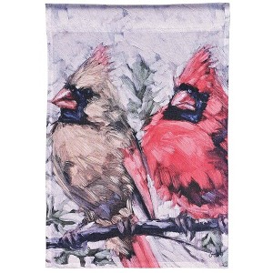 Dicksons Magnolia Garden Mr and Mrs Cardinal Redbirds Red 18 x 13 Polyester Outdoor Garden Flag - 1 of 1