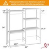 28"/30" Double Row Over Washer and Dryer Shelves, Freestanding 5 Tiers Laundry Room Storage and Organizer Standing Shelf - 2 of 4