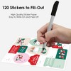 Big Dot of Happiness Christmas Stockings Gift Tag Stickers, Assorted Winter Holiday Gift Tag Labels, To and From Stickers - 12 Sheets - 120 Stickers - 3 of 4