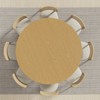 PexFix 60" Solid Wood Round Dining Table Kitchen Table for 6-8 with Tabletop & Textured Tapered Base for Living/Dining Room Coffee Office Natural - 3 of 4