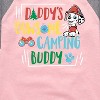 Girls' - Paw Patrol - Daddy's Pawsome Camping Buddy Shirt Tail Raglan Graphic T-shirt - 2 of 4