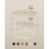 VASAGLE Side Table, Round End Table with 2 Shelves for Living Room, Bedroom, Nightstand with Steel Frame for Small Spaces - image 4 of 4