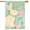 Easter Bunny and Tulips Primitive House Flag Floral 28" x 40" Briarwood Lane - 2 of 4