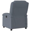 vidaXL Massage Recliner Chair Wingback Reclining Armchair for Elderly Velvet - Dark Gray Manual Push Back - 4 of 4