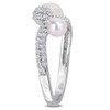 EVERLY JEWELRY | Sterling Silver 4.5-6.5mm Cultured Freshwater Pearl and 5/8 CT TGW White Topaz Statement Ring - 2 of 4