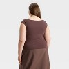 Women's Slim Fit Short Sleeve Off the Shoulder Top - A New Day™ - 2 of 3