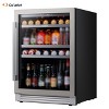 Ca'Lefort 24" beverage fridge - holds 180 cans, glass door, 3 LED lights, adjustable shelves, 5.56 cu.ft - 2 of 4