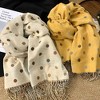 Anna-Kaci Reversible Polka Dot Scarf with Soft Fabric and Fringe Trim 78.5×25.5 Inches - 3 of 4