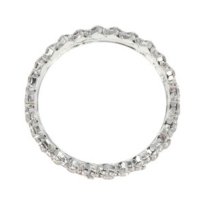 Unique Bargains Napkin Rings Faux Diamond Rings Stainless Steel Silver Tone 1 Pc - 1 of 3