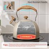Itopfox Stovetop Tea Kettle with Whistling Feature, 2.5 Quart Capacity, Food-Grade Stainless Steel Construction, Wooden Handle, Creamy White Finish - 3 of 4