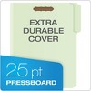 Pendaflex Heavy-Duty Pressboard Folders with Embossed Fasteners, 1/3-Cut Tabs, 2" Expansion, 2 Fasteners, Letter Size, Green, 25/Box - 2 of 4