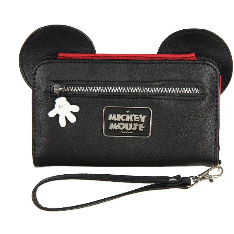 Disney Mickey Mouse Ears 90 Years True Original 3D Cell Phone Wristlet Wallet Black, 2 of 4