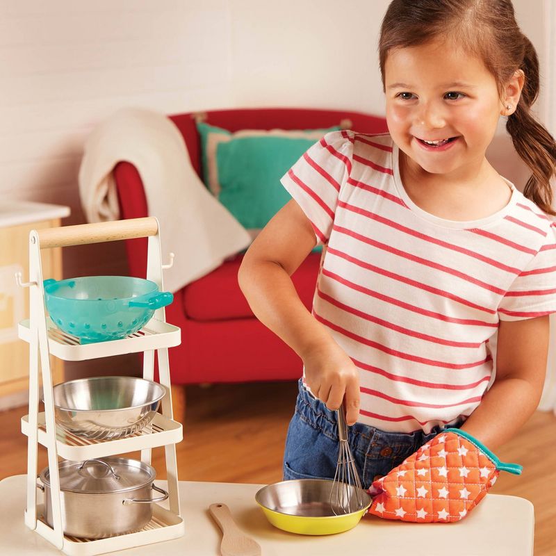 B. toys Play Kitchen Accessories - Mini Chef - Pot &#38; Pan Playset, 3 of 15