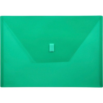 Lion Office Products Poly Envelope Side Opening Hook/Loop 13"x9-3/8" Green 22080GR