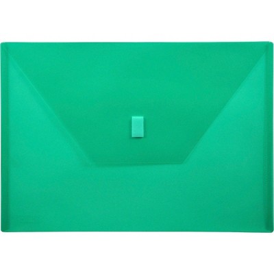Lion Office Products Poly Envelope Side Opening Hook/Loop 13"x9-3/8" Green 22080GR