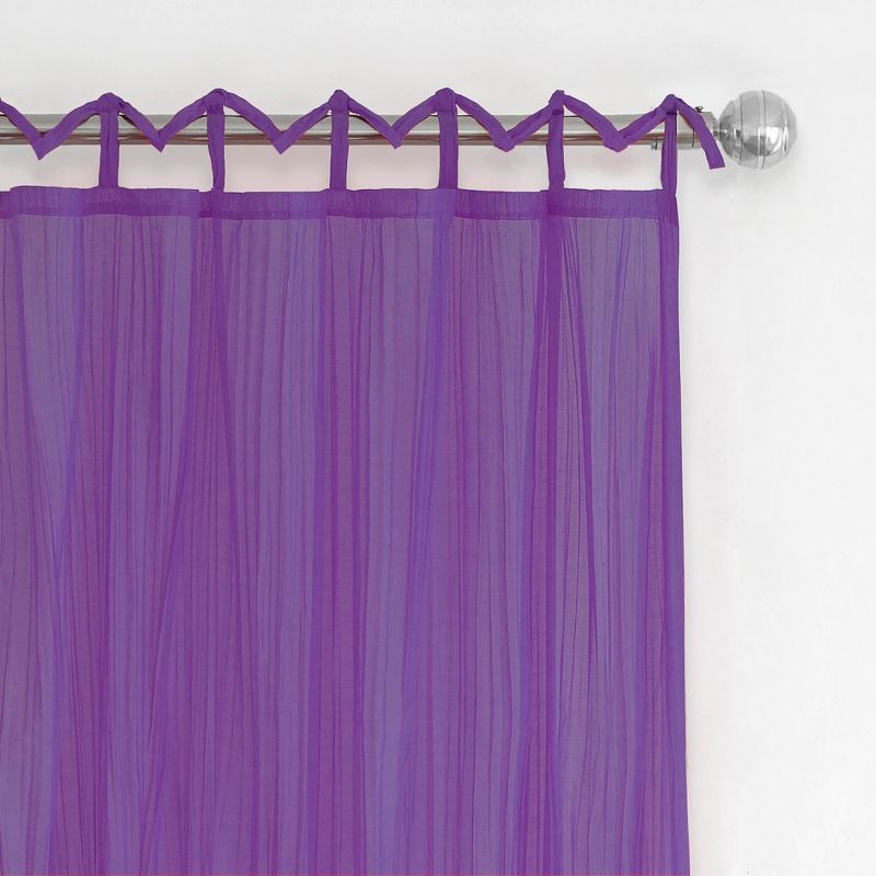 Greta Crushed Sheer Kids Single Window Curtain Panel - Elrene Home Fashions, 3 of 5