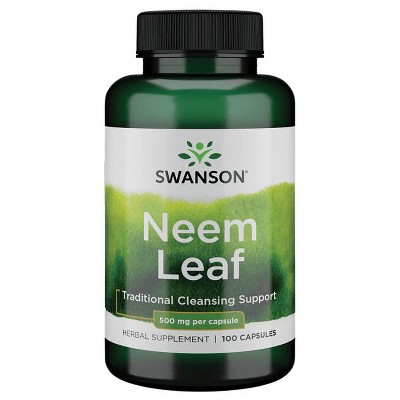 Swanson Herbal Supplements Neem Leaf 500 mg Capsule 100ct.