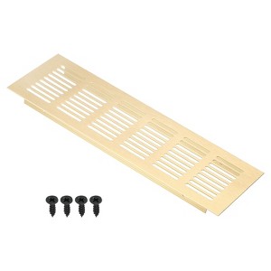 Unique Bargains Aluminum Rectangle Mesh with Mounting Screw Cabinet Air Vent Cover - 1 of 4