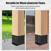 Post Base, Deck Brackets 4 Pack Heavy Duty Steel - Rust-Resistant Post Anchors with Hardware Kit for Fence, Deck, Gazebo - 2 of 4